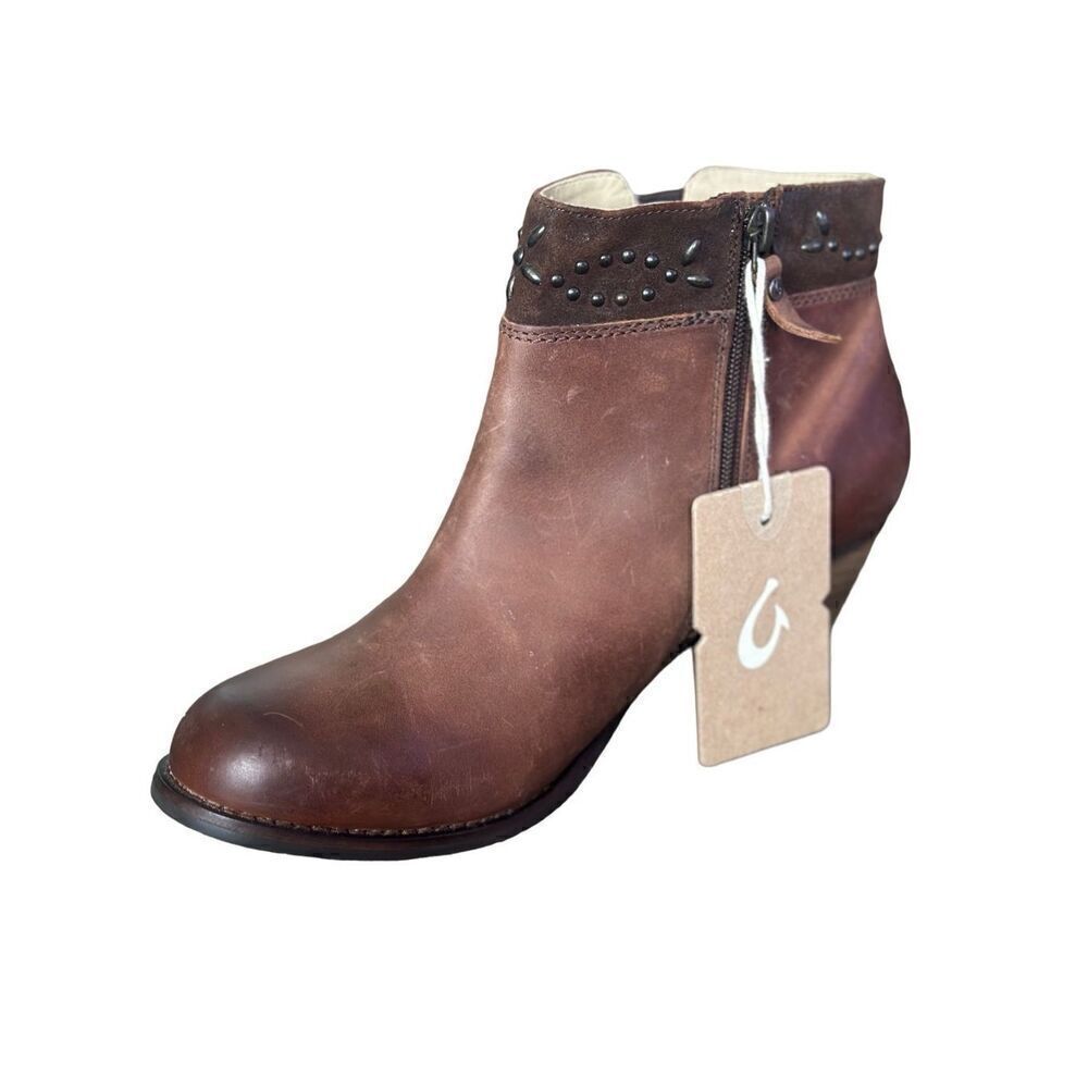 Olukai NWT Ho’Ohilu Friar Brown Ankle Boots Size 9 1/2 - Picture 8 of 12